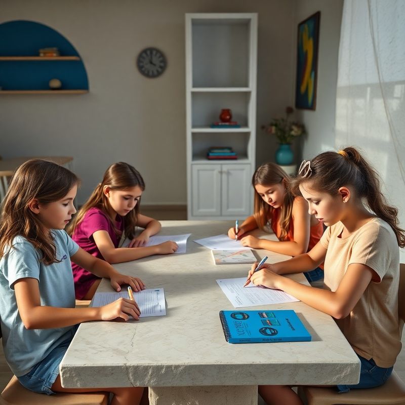 Manja grupa studenata radi na tiskanim materijalima u Puli